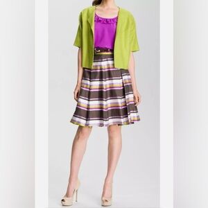 Kate Spade New York Moroccan Lime Green Micah Cropped Open Front Jacket Size 2